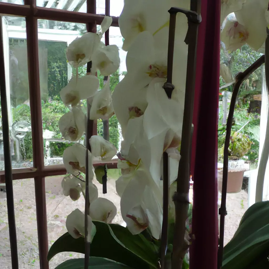 Orchidee mit weißen Blüten (Phalaenopsis)